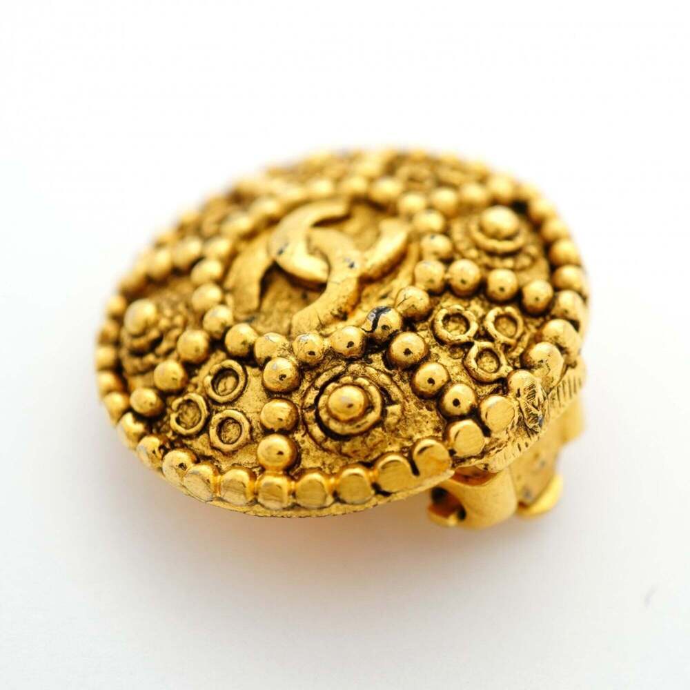 CHANEL Gold Logo Earrings - Picture 6 of 7